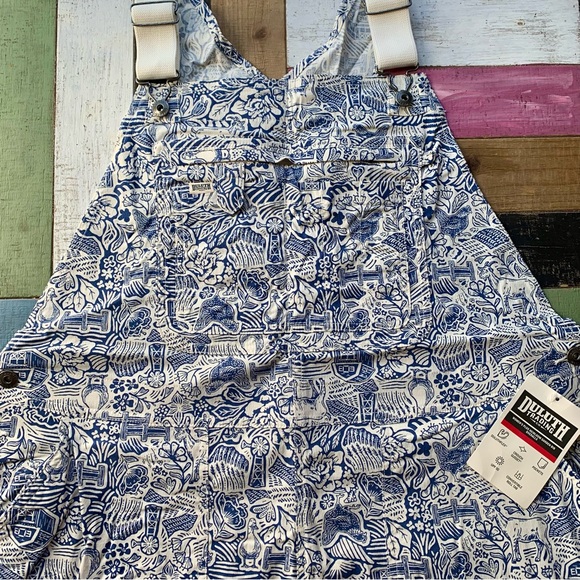 NWT Duluth 2X x31L Heirloom Gardening Bib Overalls Farm Toile Farm Garden Plant - Picture 6 of 10